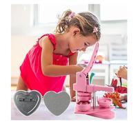 Creatore Di Badge Macchina For La Creazione Di Bottoni Set Di Badge Fai-da-te Di Dimensioni Multiple Macchina For La Stampa Di Badge For Spille For Guide Di Scorrimento Fai-da-te(Heart Cutting Board)