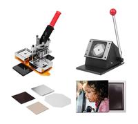 Creatore Di Badge Macchina For La Produzione Di Magneti Fotografici Da 80x80 Mm, Macchina Quadrata Fai Da Te Con 100 Pezzi Di Consumo, Taglierina For Carta, Macchina For La Produzione Di Magneti Da Fr