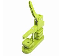 Creatore di bottoni, Button Badge Maker 100pcs Square 50X50mm Manual Press Machine DIY Making Pin Metal Art Craft,per creare spille(Green)