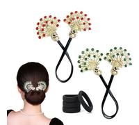 Creatore di chignon a forma di pavone, acconciatura elegante twist, bigodino pigro, creatore di chignon, creatore di chignon for capelli lunghi, forcina twist elegante, accessori for capelli for donne