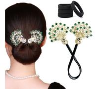 Creatore di chignon a forma di pavone, acconciatura elegante twist, bigodino pigro, creatore di chignon, creatore di chignon for capelli lunghi, forcina twist elegante, accessori for capelli for donne