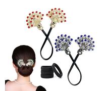 Creatore di chignon a forma di pavone, acconciatura elegante twist, bigodino pigro, creatore di chignon, creatore di chignon for capelli lunghi, forcina twist elegante, accessori for capelli for donne