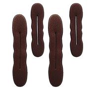 Creatore di chignon per capelli, spugna, ciambella, chignon, bigodino per capelli, accessori per lo styling delle ragazze, 4 pezzi
