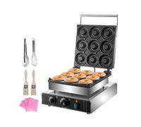 Creatore di ciambelle elettrico commerciale, ciambelle professionali da 9 cm che fanno anelli circolari a macchina Gaufriers riscaldanti a doppia faccia