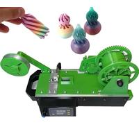 Creatore di filamenti in PET riciclato 3D, Macchina per estrusione da tavolo, Creatore di filamenti in PET riciclato 3D, Pultruso 3D da bottiglie di plastica, Riciclaggio di bottiglie in PET(Green)