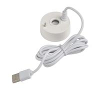 Creatore di foschia fontana USB 5 V con design impermeabile e cavo lungo per interni ed esterni, roccioso, acquario, paesaggio laghetto, bianco