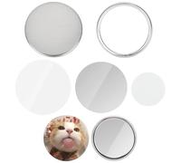 Creatore di magneti per frigorifero, 2,28 pollici (58 mm) fai da te con taglierina circolare e tappetino da taglio per foto/adesivi per frigorifero(100 Sets Mirror)