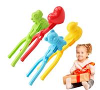 Creatore Di Palle Di Neve | Macchina Per Palle Di Neve In ABS Da 4 Pezzi | Clip Per Palla Di Nev/e A Forma Di Pupazzo Di Nev/e A Forma Di Dinosauro, Orso E Anatr-a, Con Manico, Per Adulti Bambini