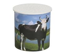 Creatore di suoni di animali Voce di mucca 2,36 pollici di plastica Realistica con suono invertito Tin per bambini Creatore di rumore vocale di mucca Can per giochi divertenti