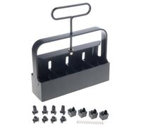 Creatore portatile del blocco del suolo per iniziare con una comoda | Macchina manuale a 4 celle con impugnatura comoda per giardino, fattoria, uso interno ed esterno
