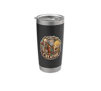 Creatore Steampunk Leonardo Da Vinci Gear Inventor Bicchiere termico in acciaio inox doppia parete