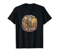 Creatore Steampunk Leonardo da Vinci Gear Inventor Maglietta