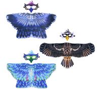 Creatoy Ali di Uccello - Costume per Bambini - Ali per Giocare - Giocattoli per Uccelli per Ragazzi e Ragazze - Gufo Reale, Pappagallo, Falco - G