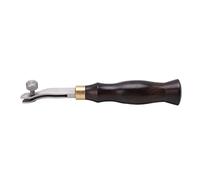 Creatrice per bordi in pelle regolabile, Creatrice per bordi esterni in acciaio inossidabile con manico in legno Strumento per raschiare la pelle per cinture Portafogli Borse Selle (1,5 mm)