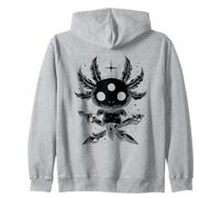 Creatura Axolotl Gotica Mistica Ossa Rituali Felpa con Cappuccio