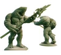 Creatura Fantastica - Figurina Uomo Squalo Con Arpione