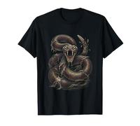 Creatura Horror Gotica Serpente a sonagli Dark Fantasy Creature Art Maglietta