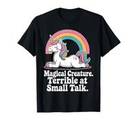 Creatura magica terribile a Small Talk Unicorn Yoga Maglietta