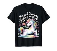 Creatura magica terribile a Small Talk Unicorn Yoga Maglietta