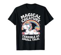 Creatura magica terribile a Small Talk Unicorn Yoga Maglietta