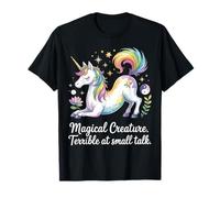 Creatura magica terribile a Small Talk Unicorn Yoga Maglietta