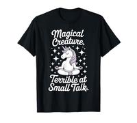 Creatura magica terribile a Small Talk Unicorn Yoga Maglietta