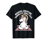 Creatura magica terribile a Small Talk Unicorn Yoga Maglietta