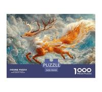 Creatura Mitica Puzzle 1000 Pezzi Fiamme Nuvolose Puzzle Difficile E Stimolante Decorazione Della Parete Della Casa di Cartone 100% Riciclato per Il Rilassamento Creatività E Come Regalo 70x50cm