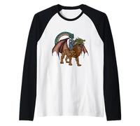 Creatura mitologica con Quattro Teste - Chimera Maglia con Maniche Raglan