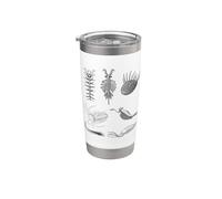 Creature Cambriane Fossil Paleoart Evolution Amante della scienza Bicchiere termico in acciaio inox doppia parete