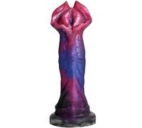 CREATURE COCKS Demogorgon Dildo in silicone per uomini, donne e coppie. Dildo fantasia, texture stimolante, base con ventosa forte, compatibile con imbracature, 1 pezzo, viola.