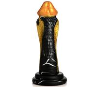 CREATURE COCKS Golden Mamba Dildo per uomini, donne e coppie. Solido e flessibile, forte base di aspirazione, dildo fantasy, consistenza unica. Silicone premium privo di ftalati e sicuro per il corpo