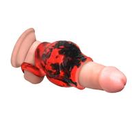 CREATURE COCKS Hell Hound - Sottopancia in silicone con cinturino a sfera, per uomini e coppie. Guaina fantasia e allungamento della palla. Silicone di alta qualità. Aggiunge circonferenza. 1 pezzo