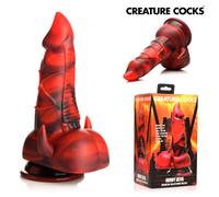 Creature Cocks Horny Devil Demon Silicone Dildo Red