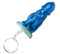 CREATURE COCKS Portachiavi in silicone Cocktopus per principianti, uomini, donne e coppie. Mini Dong Fantasy divertente e carino. Metallo senza nichel e silicone di alta qualità. Bandiera il tuo