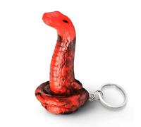 CREATURE COCKS Portachiavi in silicone King Cobra per principianti, uomini, donne e coppie. Mini Dong fantasy divertente e carino. Metallo senza nichel e silicone di alta qualità. Bandiera il tuo