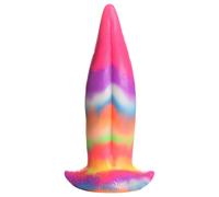 Lingua di Unicorno Fluorescente in Silicone - Dildo 21cm (arcobaleno)