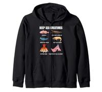 Creature del Mare Profondo Biologia dell'Oceano Vita Marina Oceanografia Felpa con Cappuccio