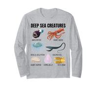 Creature del Mare Profondo Biologia dell'Oceano Vita Marina Oceanografia Maglia a Manica