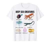 Creature del Mare Profondo Biologia dell'Oceano Vita Marina Oceanografia Maglietta