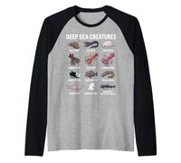 Creature del Mare Profondo - Scienza delle Specie oceaniche abissali Maglia con Maniche Raglan