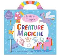 Creature magiche. Scuola di disegno. Ediz. a spirale. Con 8 acquerelli. Con pennello. Con stencil