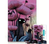 Creature mistiche in un paesaggio floreale Puzzle da 1000 pezzi per adulti Gioco di logica e divertimento Bordo liscio Regalo speciale (38x52cm)