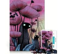 Creature mistiche in un paesaggio floreale Puzzle da 1000 pezzi per ragazzi Gioco stimolante per il pensiero creativo Facile e rilassante Taglio preciso (38x26cm)