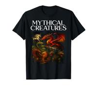 Creature mitiche Drago Vintage Dark Fantasy Cultura Fan Maglietta