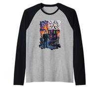 Creature Monster Need More Bass Spooky, Festa EDM di Halloween Maglia con Maniche Raglan