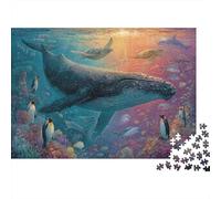 Creature sottomarine Mondo sottomarino Adatto per l'intrattenimento in famiglia e giochi di puzzle educativi Fantastici e divertenti Super difficili 1000 pezzi (75x50 cm)