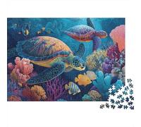 Creature sottomarine Mondo sottomarino Gioco di puzzle educativo per adulti dai 12 anni in su Adatto per l'intrattenimento in famiglia 1000 pezzi (75x50 cm)