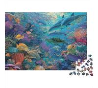Creature sottomarine Mondo sottomarino Un divertente e fantastico gioco di puzzle educativo con un livello di difficoltà molto elevato 1000 pezzi (75x50 cm)