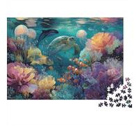 Creature sottomarine Mondo sottomarino Un divertente e fantastico gioco di puzzle educativo con un livello di difficoltà molto elevato 300 pezzi (40x28 cm)